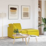 vidaXL Canapea modulară cu taburet și perne, catifea, galben vidaXL Canapea modulară cu taburet și perne, catifea, galben