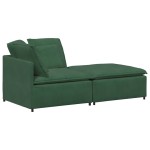 vidaXL Canapea modulară cu taburet și perne, verde închis vidaXL Canapea modulară cu taburet și perne, verde închis
