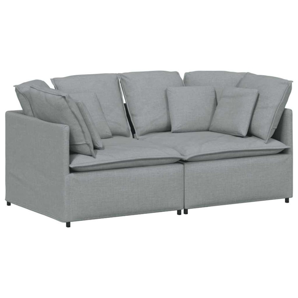 vidaXL Canapea modulară cu perne, gri deschis, textil