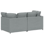 vidaXL Canapea modulară cu perne, gri deschis, textil