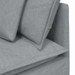vidaXL Canapea modulară cu perne, gri deschis, textil