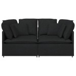 vidaXL Canapea modulară cu perne, negru, textil