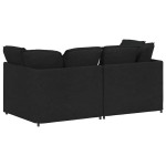 vidaXL Canapea modulară cu perne, negru, textil