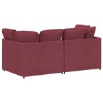 vidaXL Canapea modulară cu perne, roșu vin, textil vidaXL Canapea modulară cu perne, roșu vin, textil