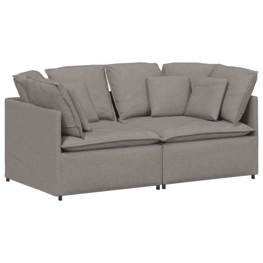 vidaXL Canapea modulară cu perne, gri taupe, textil