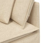 vidaXL Canapea modulară cu perne, crem, textil vidaXL Canapea modulară cu perne, crem, textil