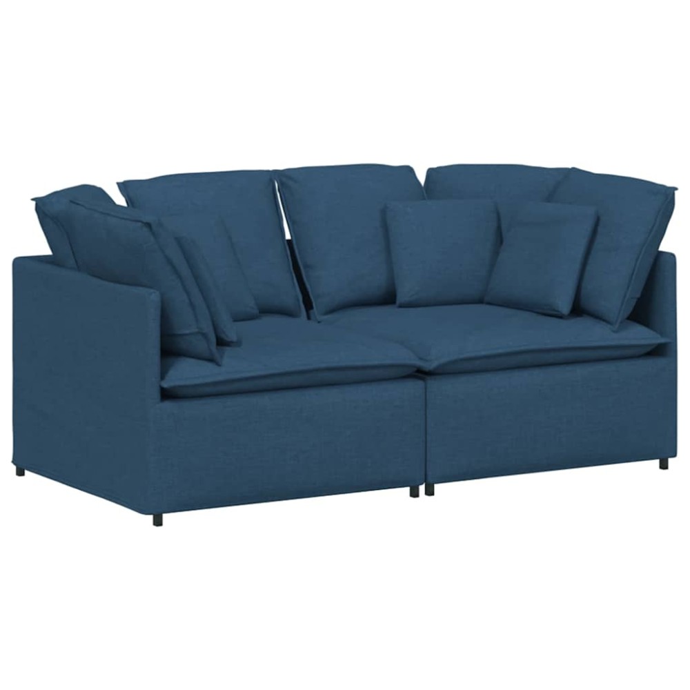 vidaXL Canapea modulară cu perne, albastru, textil