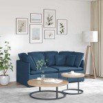 vidaXL Canapea modulară cu perne, albastru, textil
