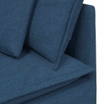 vidaXL Canapea modulară cu perne, albastru, textil