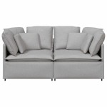 vidaXL Canapea modulară cu perne, gri nor, textil vidaXL Canapea modulară cu perne, gri nor, textil