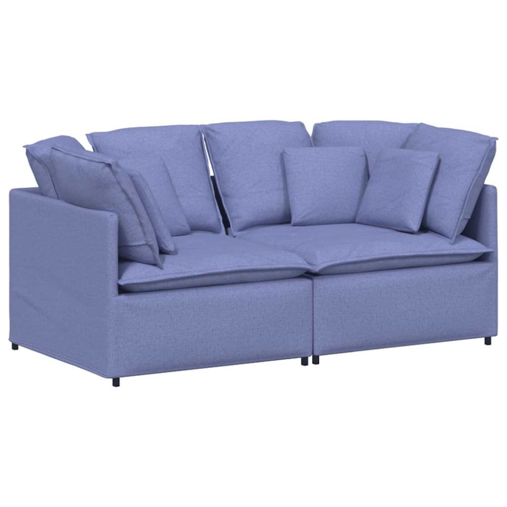vidaXL Canapea modulară cu perne, albastru jeans, textil