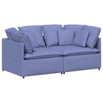 vidaXL Canapea modulară cu perne, albastru jeans, textil vidaXL Canapea modulară cu perne, albastru jeans, textil