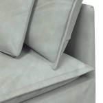 vidaXL Canapea modulară cu perne, gri deschis, catifea vidaXL Canapea modulară cu perne, gri deschis, catifea