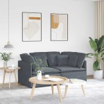 vidaXL Canapea modulară cu perne catifea gri închis vidaXL Canapea modulară cu perne catifea gri închis