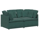 vidaXL Canapea modulară cu perne, verde închis, catifea vidaXL Canapea modulară cu perne, verde închis, catifea