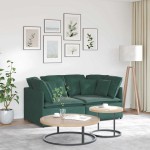 vidaXL Canapea modulară cu perne, verde închis, catifea vidaXL Canapea modulară cu perne, verde închis, catifea