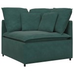 vidaXL Canapea modulară cu perne, verde închis, catifea vidaXL Canapea modulară cu perne, verde închis, catifea