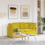 vidaXL Canapea modulară cu perne, galben, catifea vidaXL Canapea modulară cu perne, galben, catifea