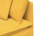 vidaXL Canapea modulară cu perne, galben deschis, țesătură velur vidaXL Canapea modulară cu perne, galben deschis, țesătură velur