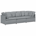 vidaXL Canapea modulară cu perne, gri deschis, textil vidaXL Canapea modulară cu perne, gri deschis, textil