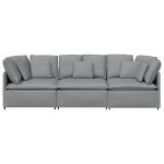 vidaXL Canapea modulară cu perne, gri deschis, textil vidaXL Canapea modulară cu perne, gri deschis, textil