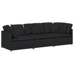 vidaXL Canapea modulară cu perne, negru, textil vidaXL Canapea modulară cu perne, negru, textil