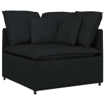 vidaXL Canapea modulară cu perne, negru, textil vidaXL Canapea modulară cu perne, negru, textil