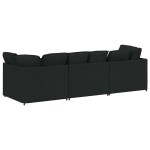 vidaXL Canapea modulară cu perne, negru, textil vidaXL Canapea modulară cu perne, negru, textil