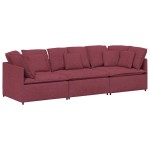 vidaXL Canapea modulară cu perne, roșu vin, textil vidaXL Canapea modulară cu perne, roșu vin, textil