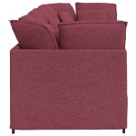 vidaXL Canapea modulară cu perne, roșu vin, textil vidaXL Canapea modulară cu perne, roșu vin, textil