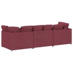 vidaXL Canapea modulară cu perne, roșu vin, textil vidaXL Canapea modulară cu perne, roșu vin, textil