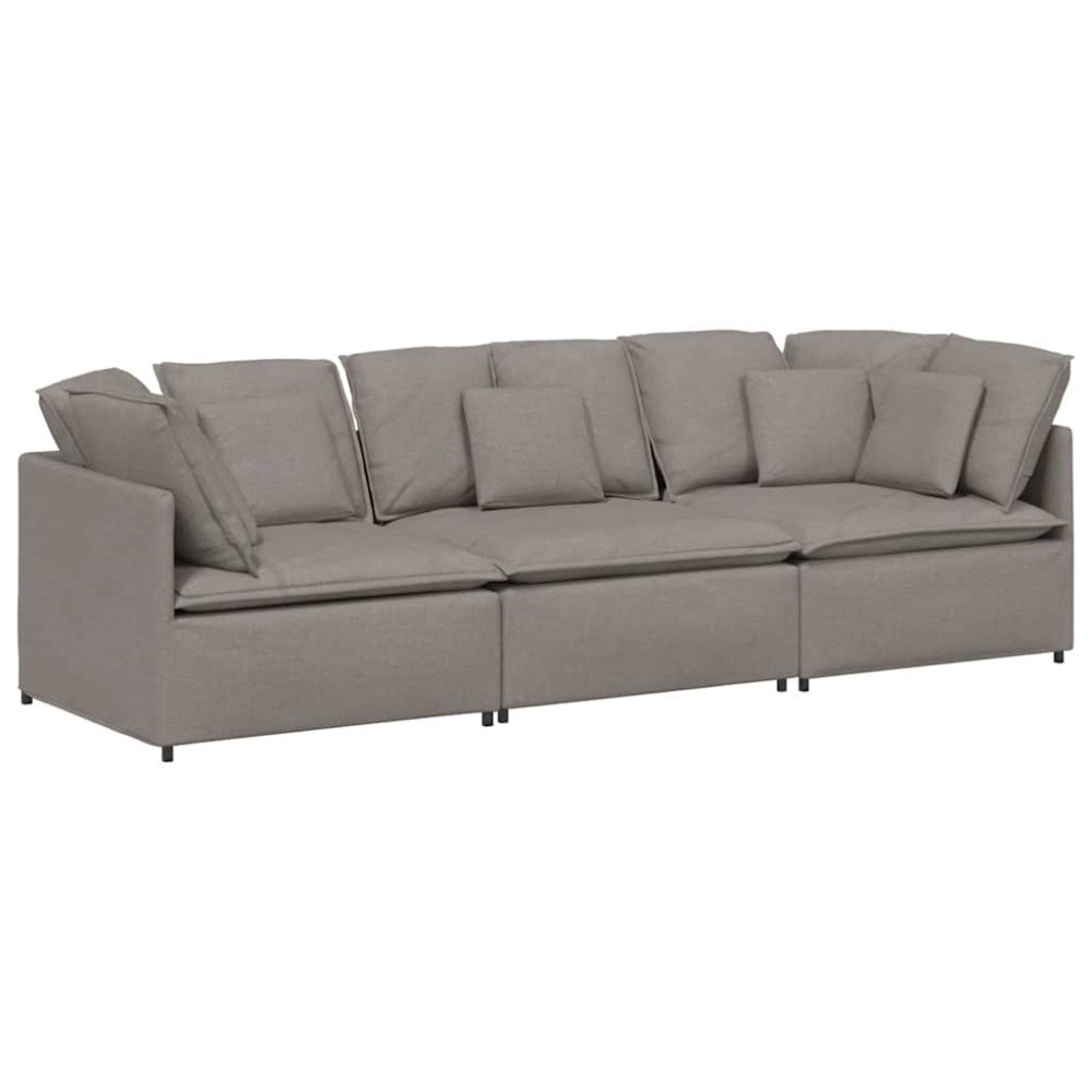 vidaXL Canapea modulară cu perne, gri taupe, textil
