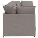 vidaXL Canapea modulară cu perne, gri taupe, textil vidaXL Canapea modulară cu perne, gri taupe, textil