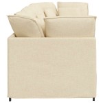 vidaXL Canapea modulară cu perne, crem, textil