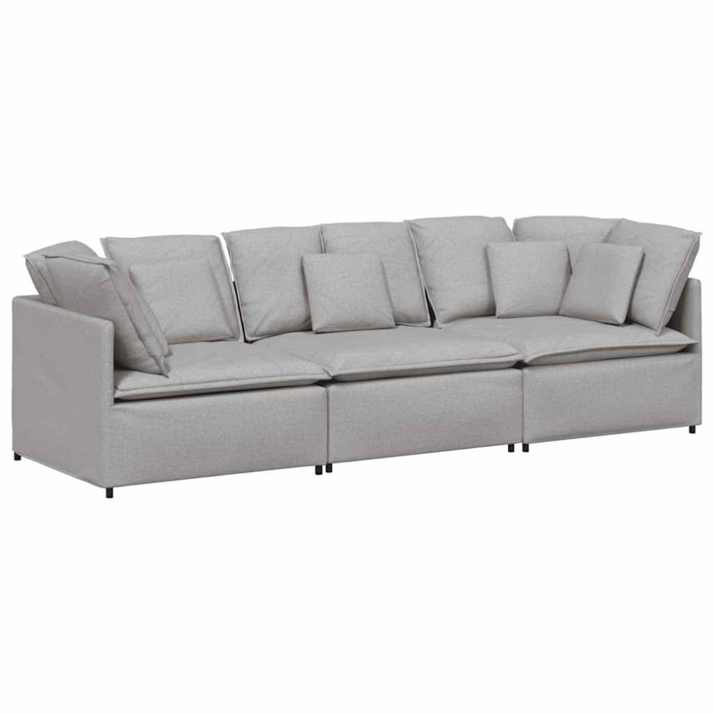 vidaXL Canapea modulară cu perne, gri nor, textil