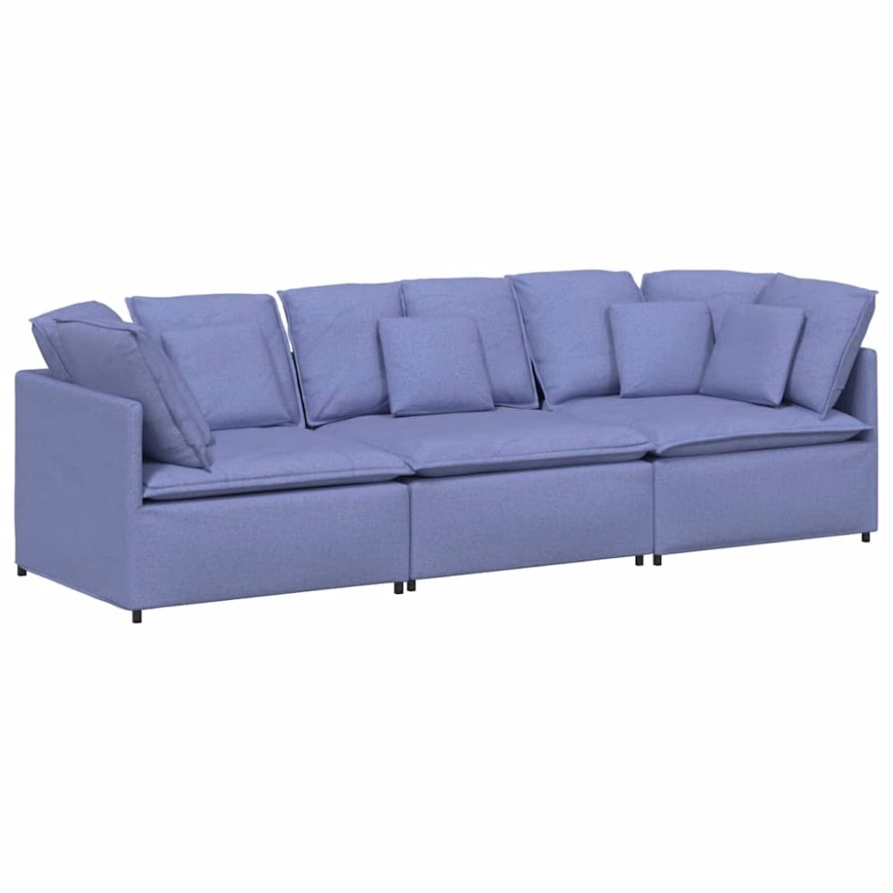 vidaXL Canapea modulară cu perne, albastru jeans, textil