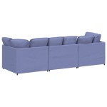 vidaXL Canapea modulară cu perne, albastru jeans, textil