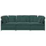 vidaXL Canapea modulară cu perne, verde închis, catifea vidaXL Canapea modulară cu perne, verde închis, catifea