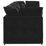 vidaXL Canapea modulară cu perne, negru, catifea vidaXL Canapea modulară cu perne, negru, catifea