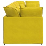 vidaXL Canapea modulară cu perne, galben, catifea vidaXL Canapea modulară cu perne, galben, catifea