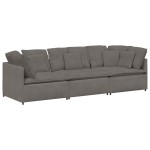 vidaXL Canapea modulară cu perne, gri deschis, țesătură velur vidaXL Canapea modulară cu perne, gri deschis, țesătură velur