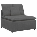 vidaXL Canapea modulară cu perne, gri închis, țesătură velur vidaXL Canapea modulară cu perne, gri închis, țesătură velur