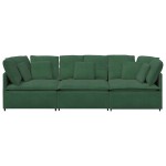vidaXL Canapea modulară cu perne, verde închis, țesătură velur vidaXL Canapea modulară cu perne, verde închis, țesătură velur