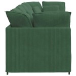 vidaXL Canapea modulară cu perne, verde închis, țesătură velur vidaXL Canapea modulară cu perne, verde închis, țesătură velur