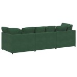 vidaXL Canapea modulară cu perne, verde închis, țesătură velur vidaXL Canapea modulară cu perne, verde închis, țesătură velur