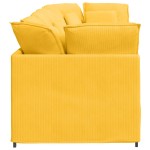 vidaXL Canapea modulară cu perne, galben deschis, țesătură velur vidaXL Canapea modulară cu perne, galben deschis, țesătură velur