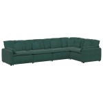 vidaXL Canapea modulară cu perne, verde închis, catifea