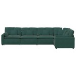vidaXL Canapea modulară cu perne, verde închis, catifea