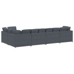 vidaXL Canapea modulară cu perne catifea gri închis vidaXL Canapea modulară cu perne catifea gri închis