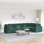 vidaXL Canapea modulară cu perne, verde închis, catifea vidaXL Canapea modulară cu perne, verde închis, catifea